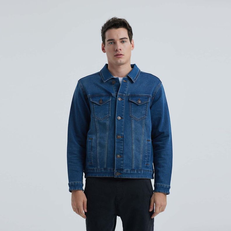 Chaqueta Hombre Jogger Azul-1