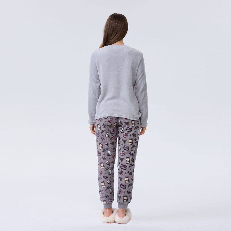 Pijama Mujer Polar Gris I Fashion´s Park-1