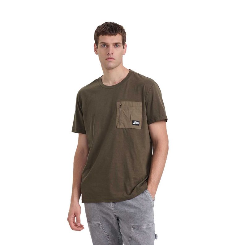 Fashion Park Polera Verde Militar Mujer Polera Hombre Tres Botones