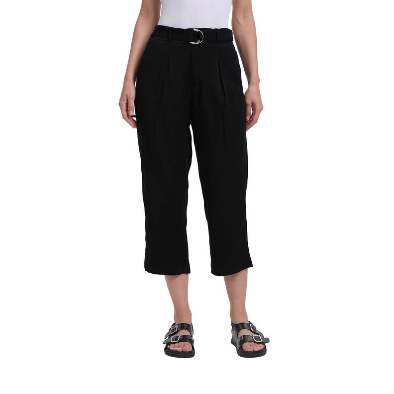 Pantalón Mujer Sastrero Con Cinturón Negro Fsp FSP-0