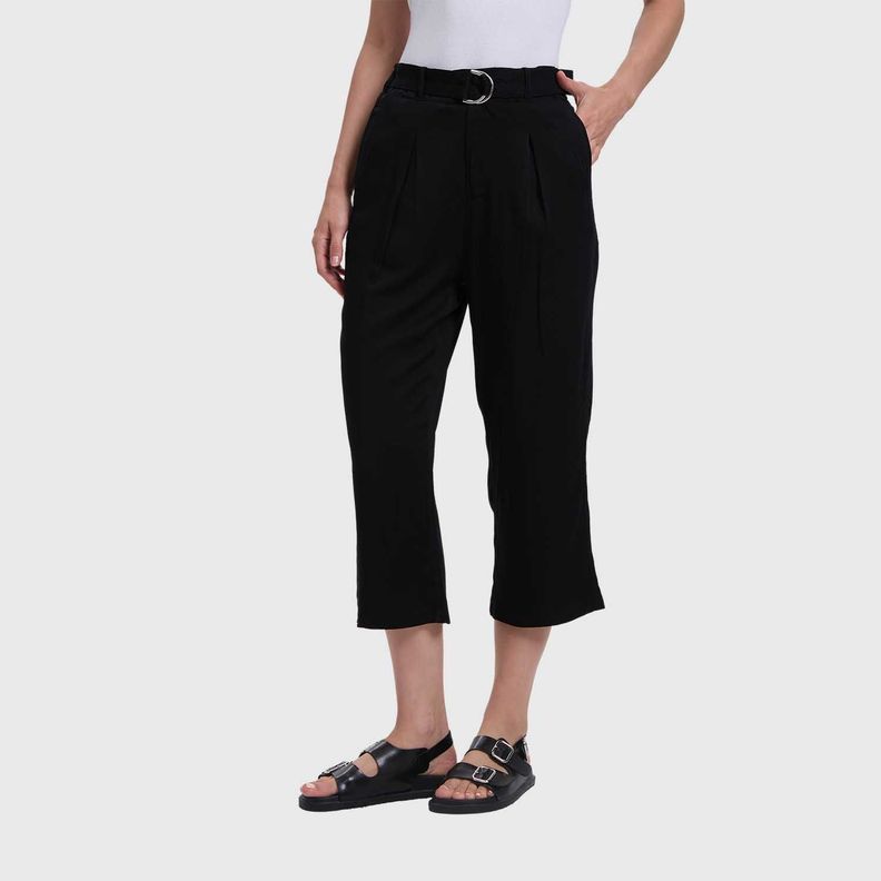 Pantalón Mujer Sastrero Con Cinturón Negro Fsp FSP-1