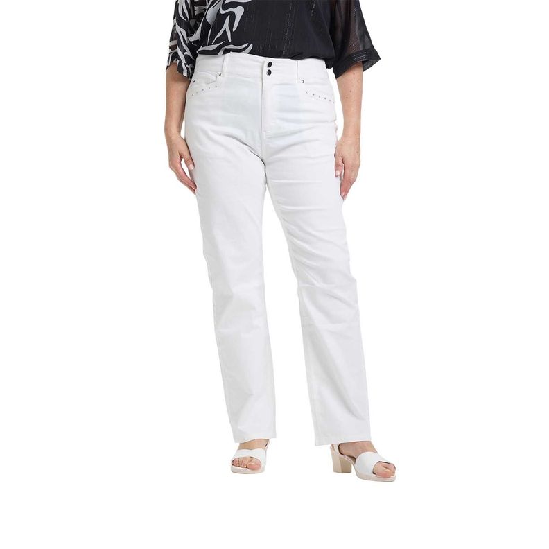 Pantalón Mujer Gabardina Crudo Fashion's Park-0