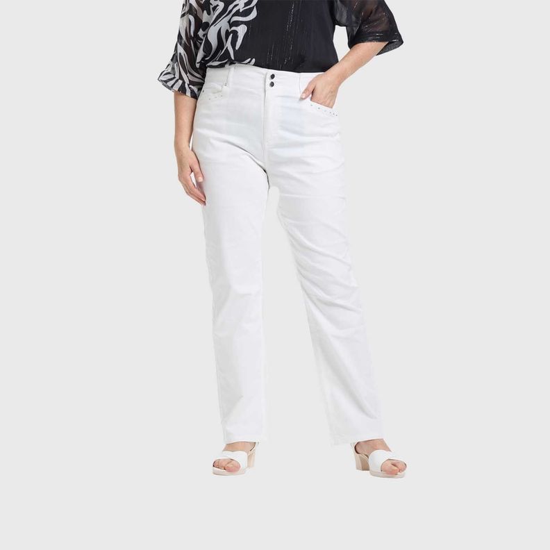 Pantalón Mujer Gabardina Crudo Fashion's Park-1