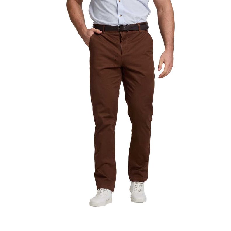 Pantalón Hombre Chino Cinturon Cafe Fashion's Park-0