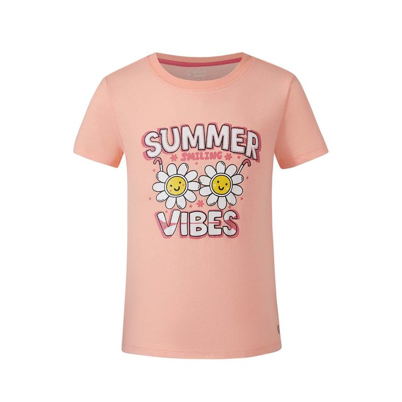 Polera Niña Print Salmon Fluor I Fashion's Park-0