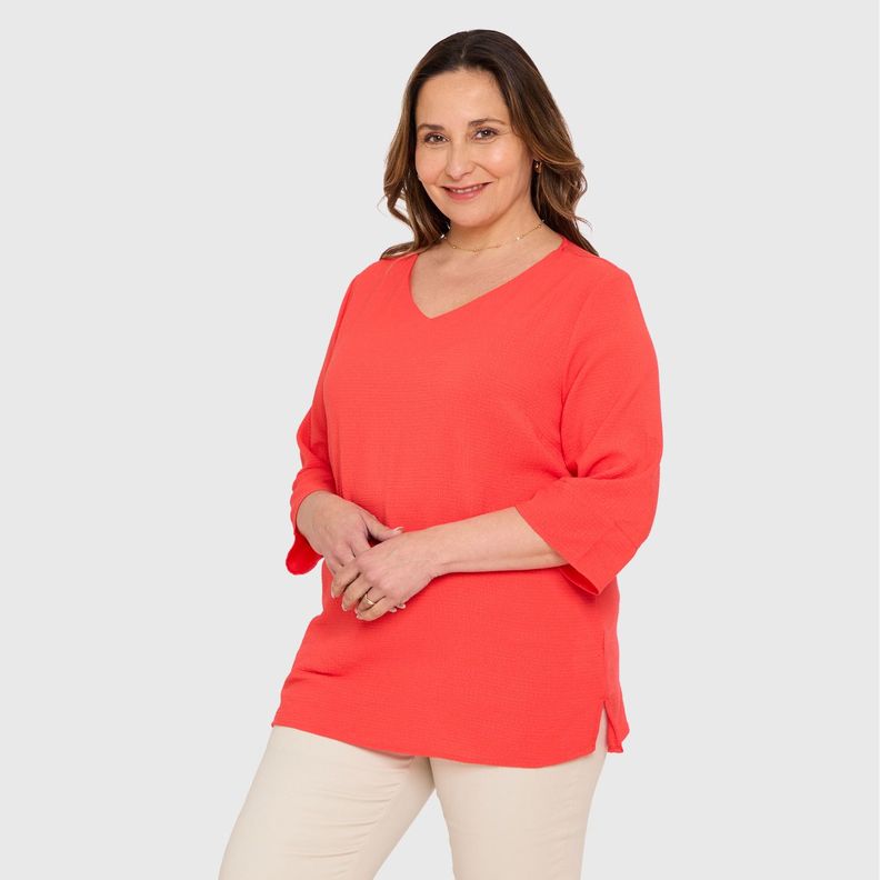 Blusa Mujer Lisa Coral Fashions Park-1