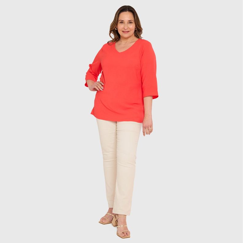 Blusa Mujer Lisa Coral Fashions Park-3