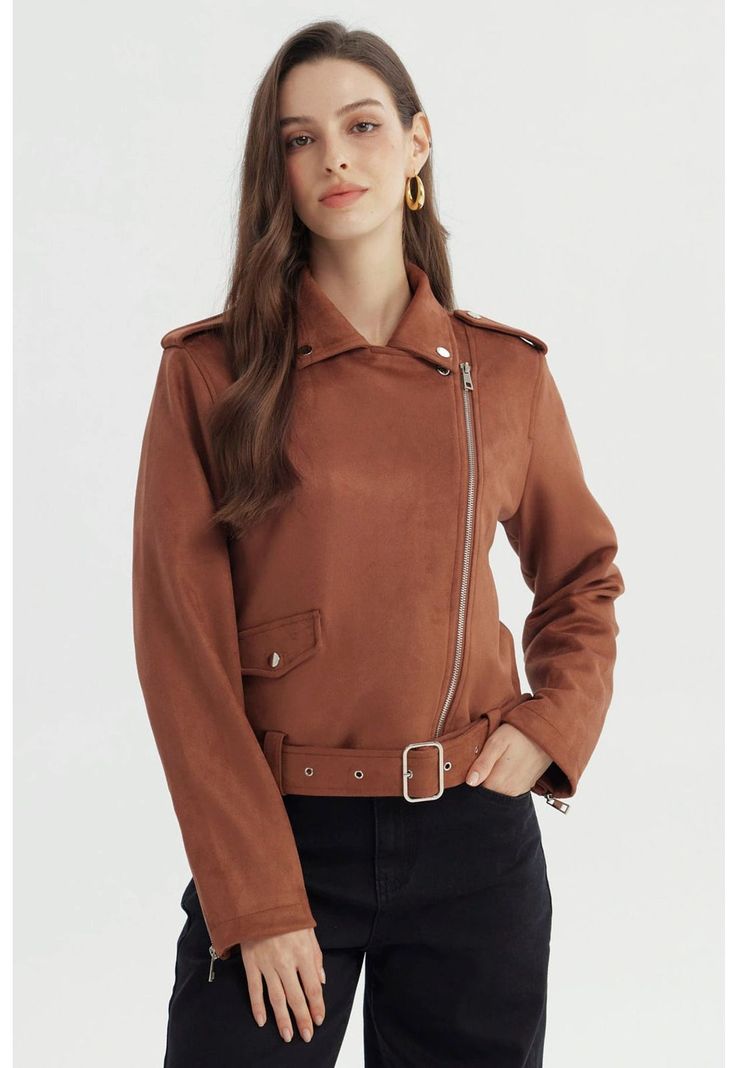 Chaqueta Mujer Regular Camel Oscuro