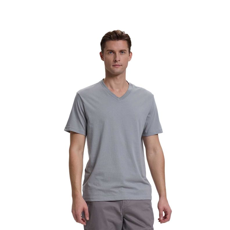 Polera Hombre Casual Básica Gris Fashion's Park-0