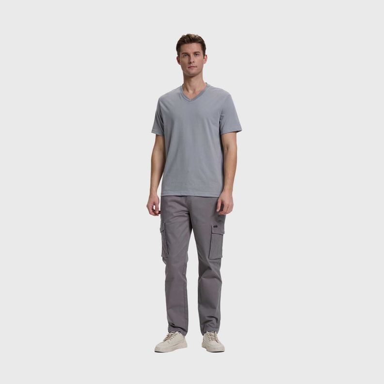 Polera Hombre Casual Básica Gris Fashion's Park-3