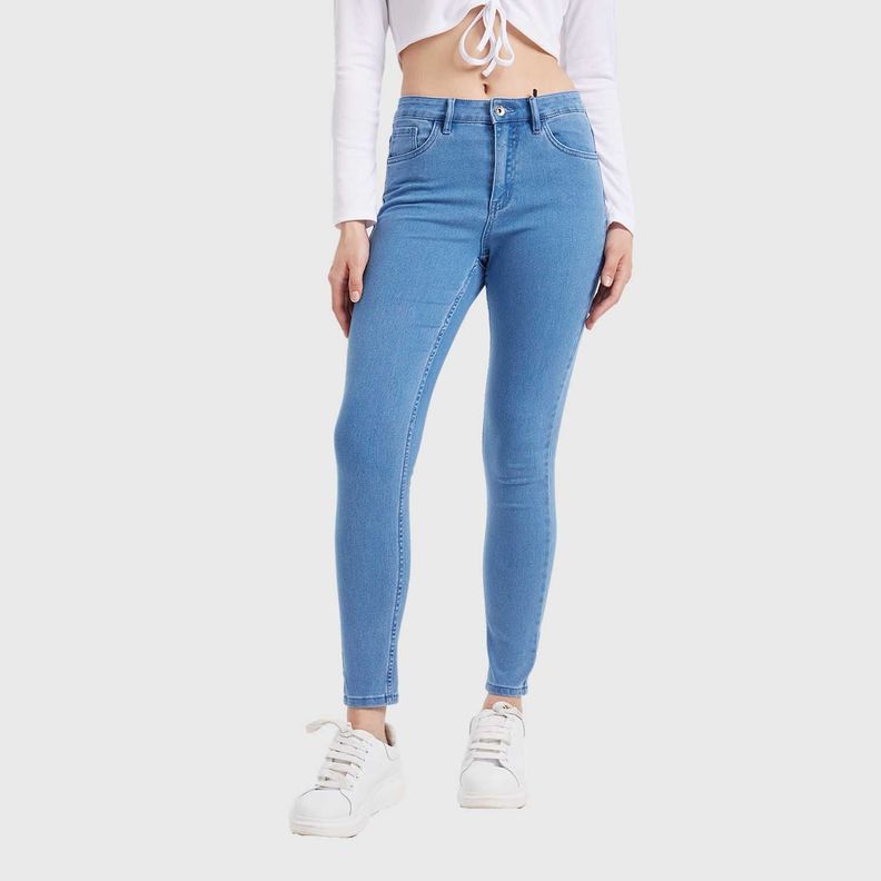 Jeans Mujer Emilia Super Skinny Azul Claro Fashion's Park-1