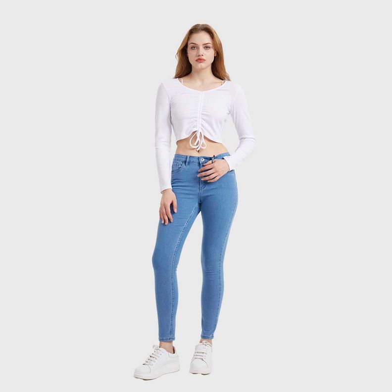Jeans Mujer Emilia Super Skinny Azul Claro Fashion's Park-3