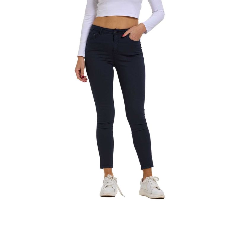 Jeans Mujer Super Skinny Color Azul Marino Fashion's Park-0