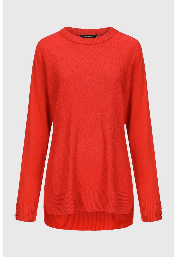 Sweater Mujer Cerrado Rojo