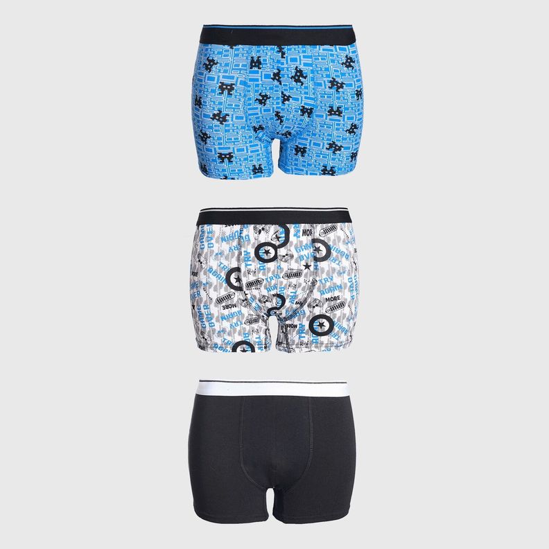 Boxer Niño Tripack Teens Negro-0