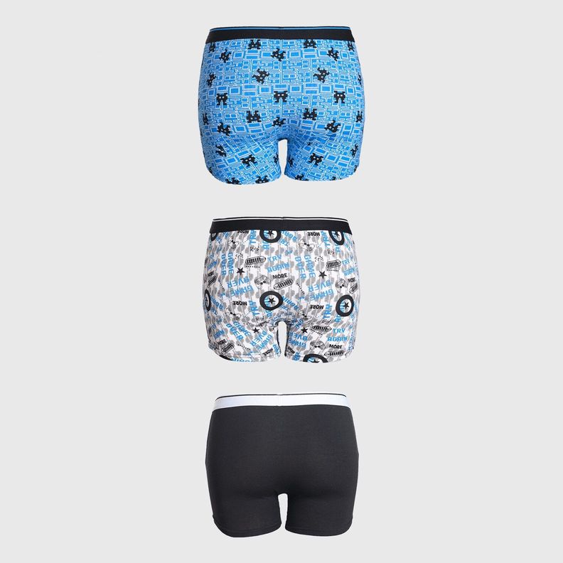 Boxer Niño Tripack Teens Negro-1