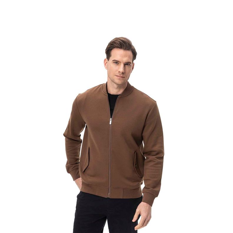Polerón Hombre Bomber Chocolate Fashion's Park-0