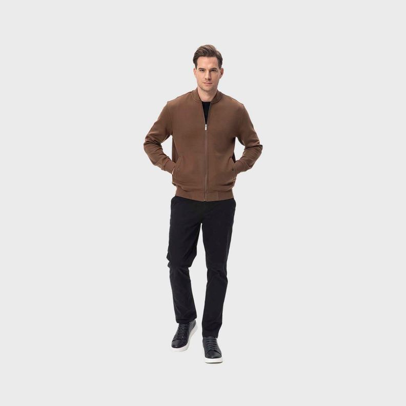 Polerón Hombre Bomber Chocolate Fashion's Park-3