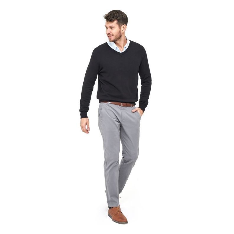 Pantalón Gabardina Chino Casual-3