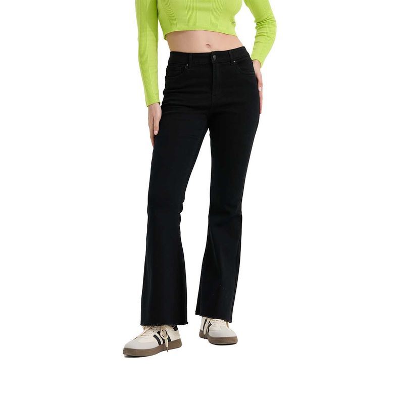 Jeans Mujer Flare Monse Negro III  Fashion's Park-0