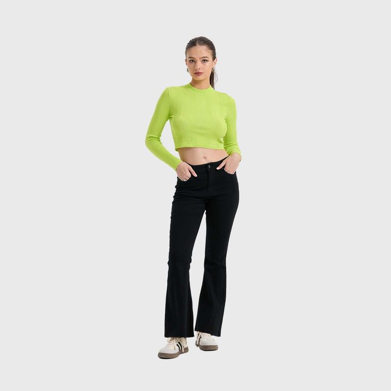 Jeans Mujer Flare Monse Negro III  Fashion's Park-3
