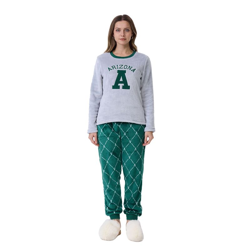 Pijama Mujer Polar Gris Melange-0