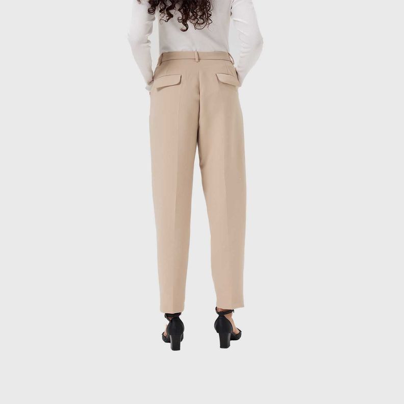 Pantalón Mujer Sastrero Calce Zanahoria Taupe Fashion's Park-2