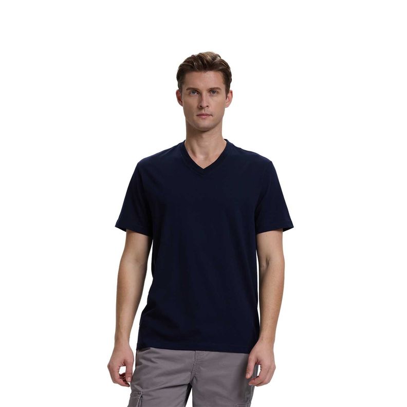 Polera Hombre Casual Básica Azul Marino Fashion's Park-0