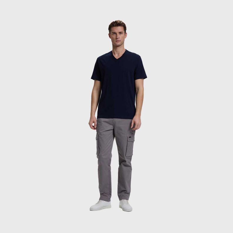 Polera Hombre Casual Básica Azul Marino Fashion's Park-3