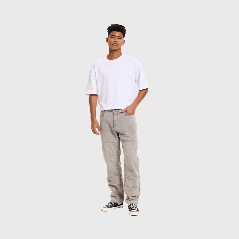 Jeans Hombre Baggy Retro Gris Claro Fashion's Park-3