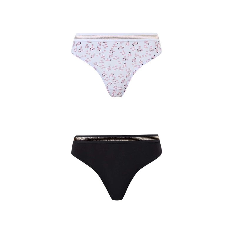 Calzón Mujer Bipack Colaless Full Print Blanco Fsp Ii-0
