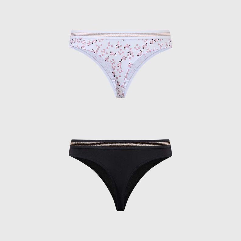 Calzón Mujer Bipack Colaless Full Print Blanco Fsp Ii-1