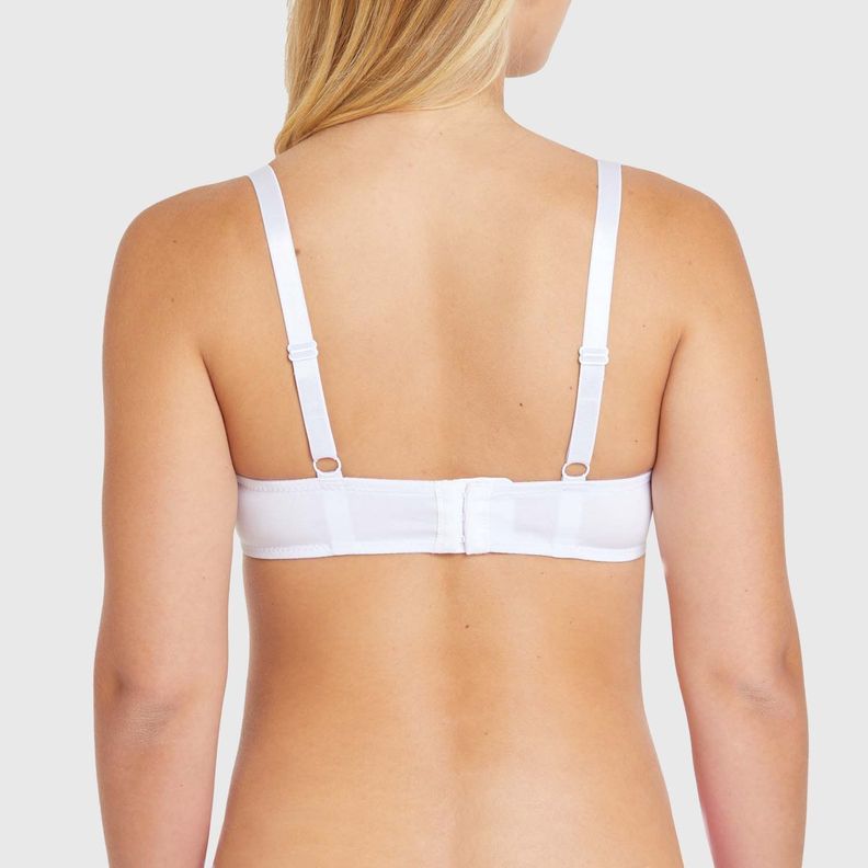 Sostén Sin Arco Encaje Blanco Mujer-1