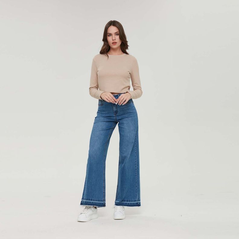Jeans Mujer Palazzo Azul Fashion´s Park-3