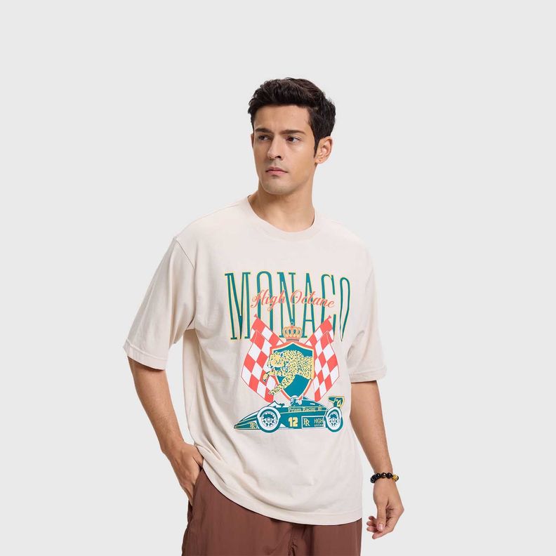 Polera Hombre Racing Oversize Beige Fashion's Park-1