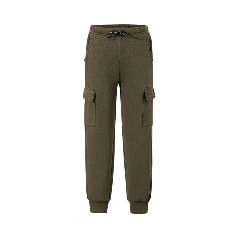 Pantalón Buzo Niño Jogger Cargo Verde Militar Fsp Ii-0