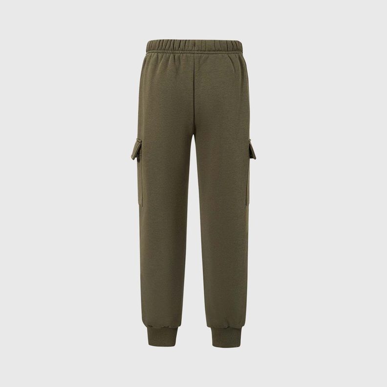 Pantalón Buzo Niño Jogger Cargo Verde Militar Fsp Ii-1