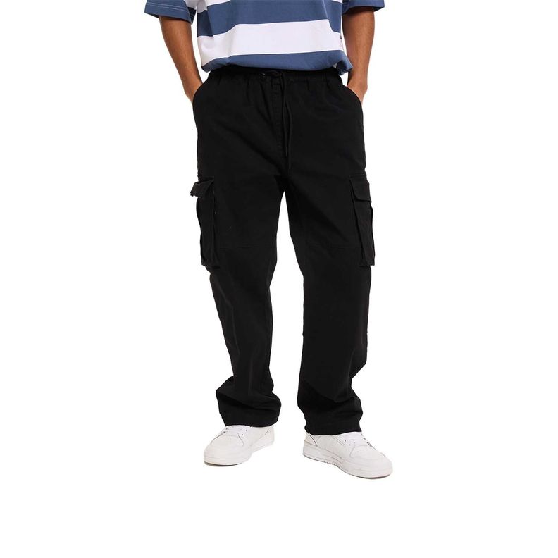 Pantalón Hombre Jogger Cargo Negro Fashion's Park-0