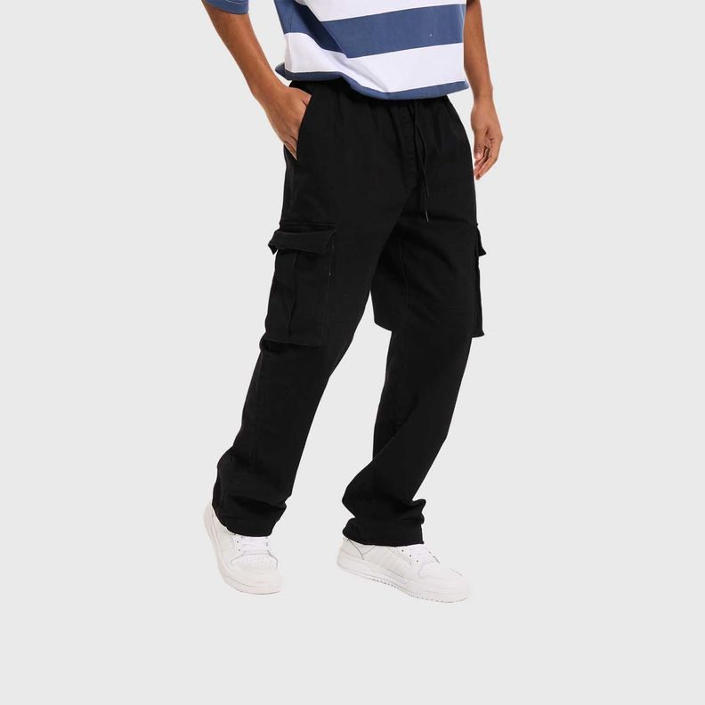 Pantalón Hombre Jogger Cargo Negro Fashion's Park-1