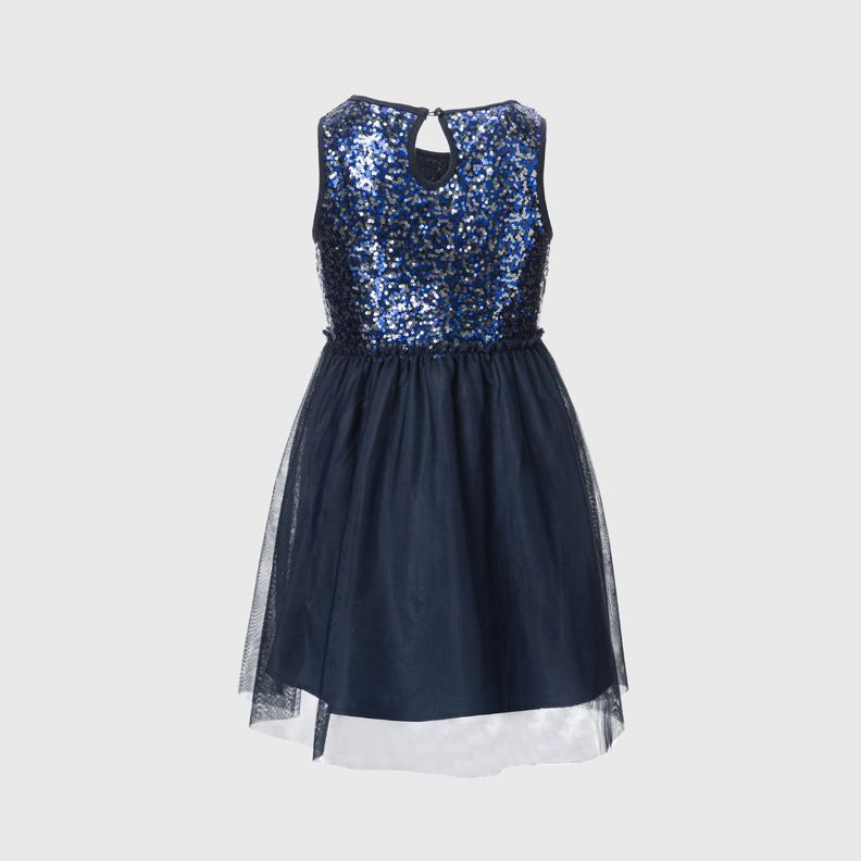 Vestido Tutú Lentejuelas Azul Oscuro Niñas Fashion'S Park-1