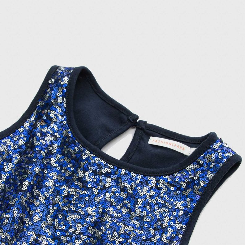 Vestido Tutú Lentejuelas Azul Oscuro Niñas Fashion'S Park-2