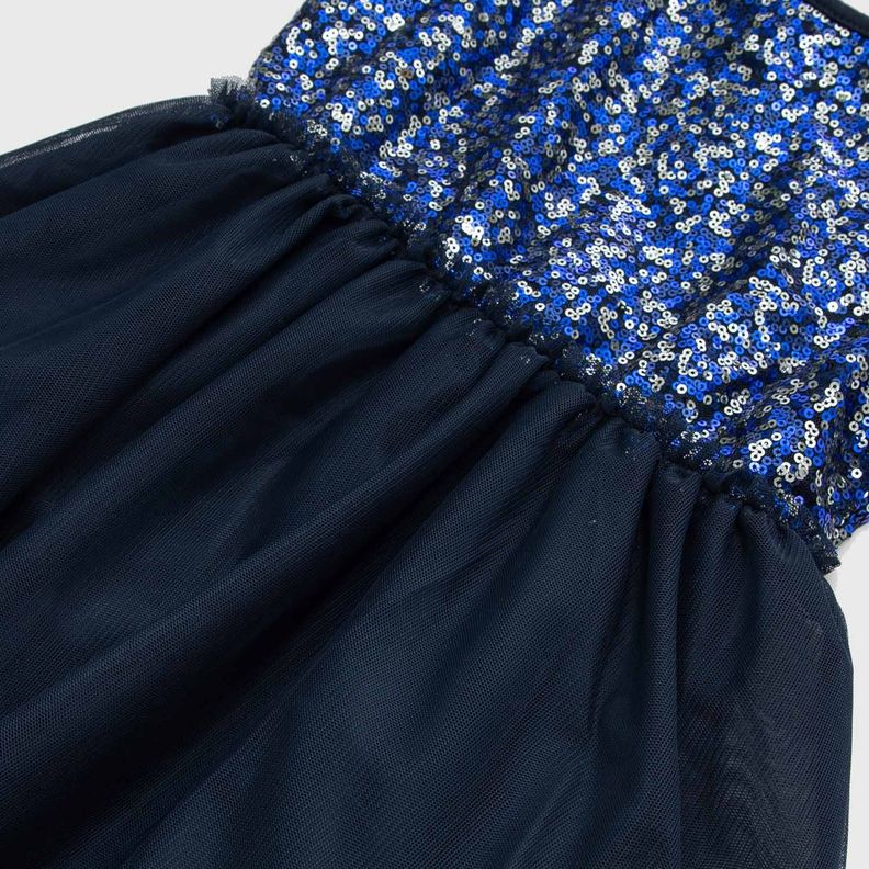 Vestido Tutú Lentejuelas Azul Oscuro Niñas Fashion'S Park-3