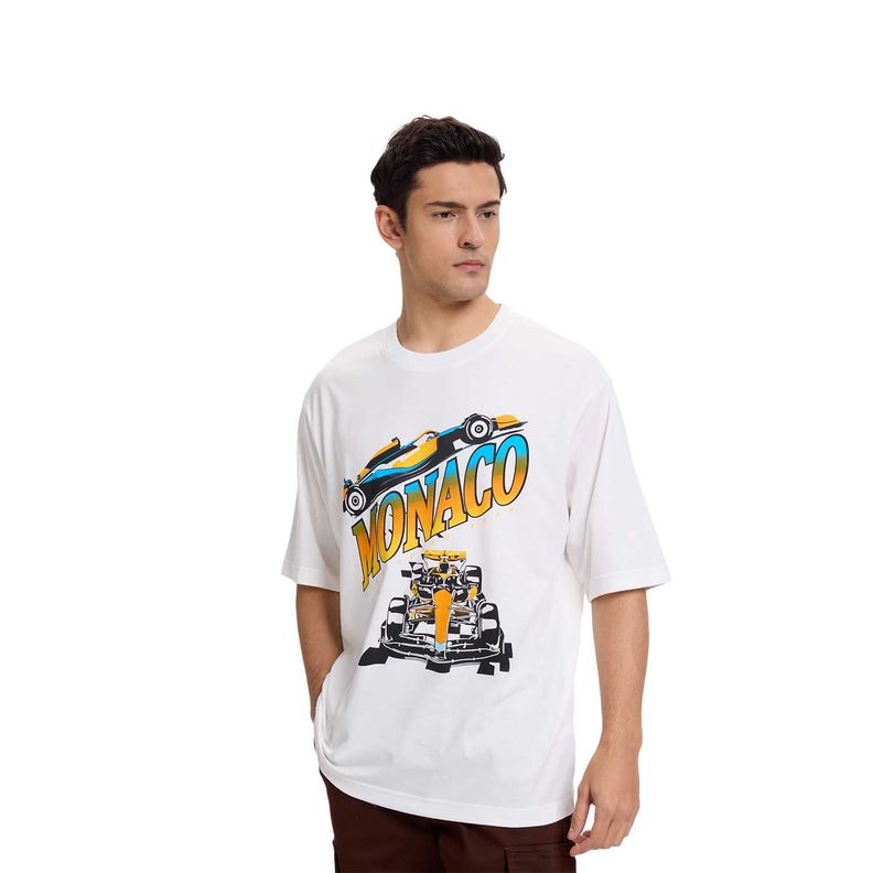 Polera Hombre Racing Oversize Blanco Fashion's Park-0