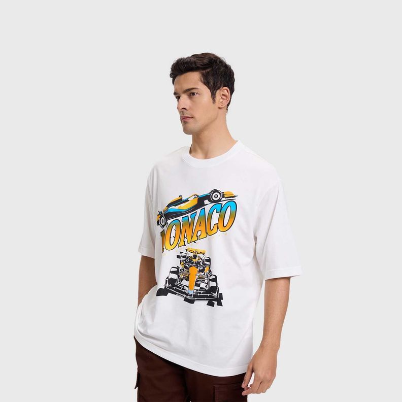 Polera Hombre Racing Oversize Blanco Fashion's Park-1