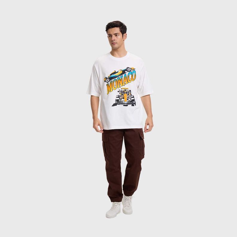 Polera Hombre Racing Oversize Blanco Fashion's Park-3
