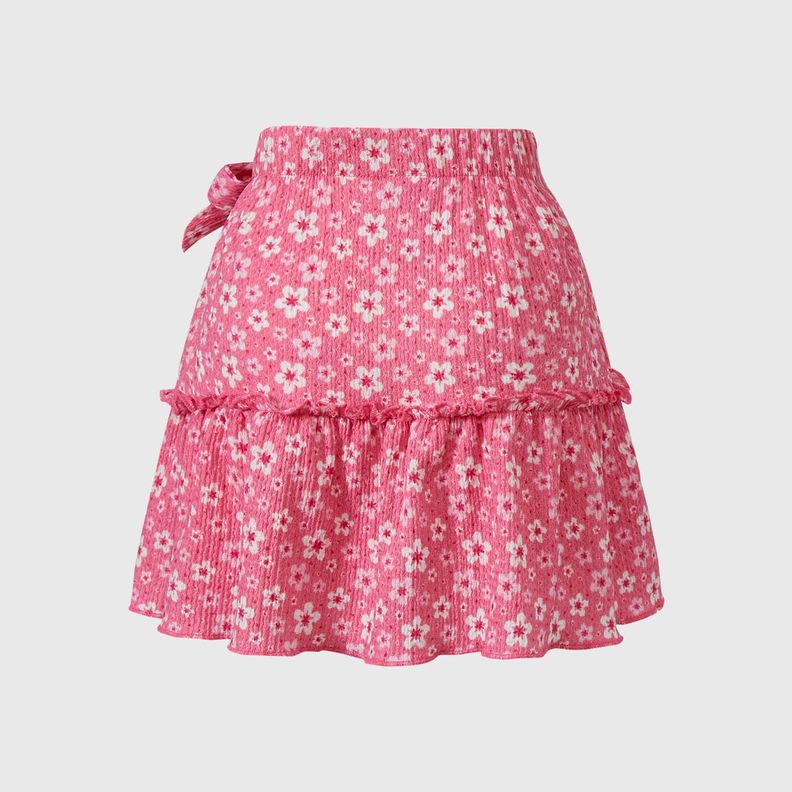 Falda Niña Short Nudo Full Print Rosado Fashion's Park-1