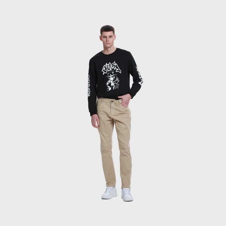 Jeans Hombre Slim Color Beige I-3