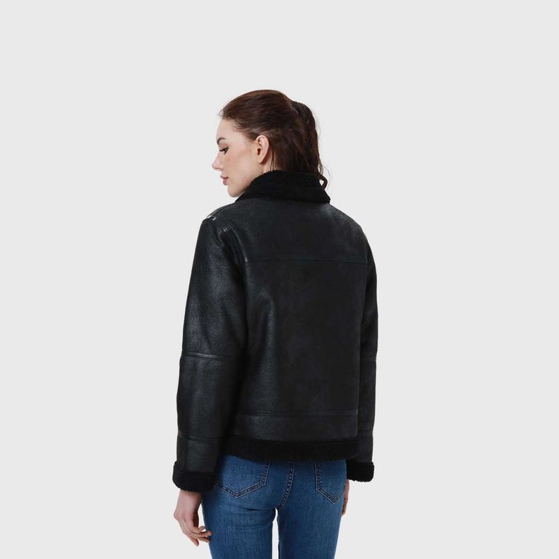 Chaqueta Mujer Aviador Negro Iii-4