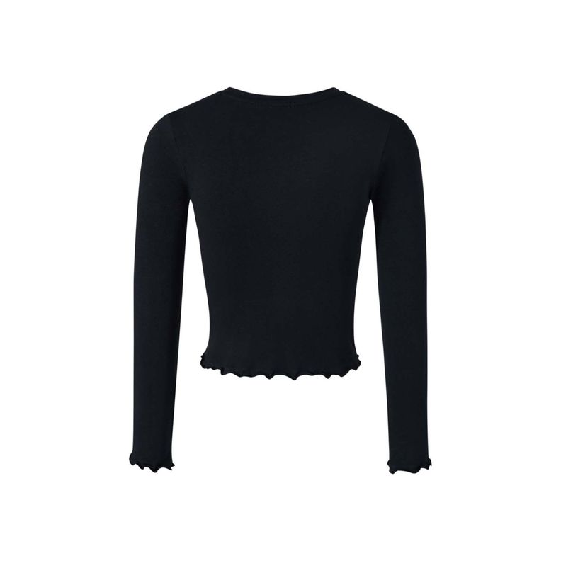 Polera Niña Hombro Descubierto Negro Fashion's Park-0