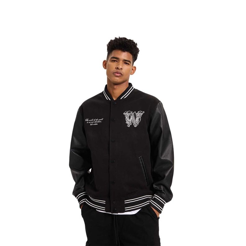Chaqueta Hombre Varsity Negro II  Fashion's Park-0